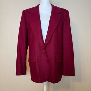 Vintage Pendleton Women's Deep Red Wool Blazer